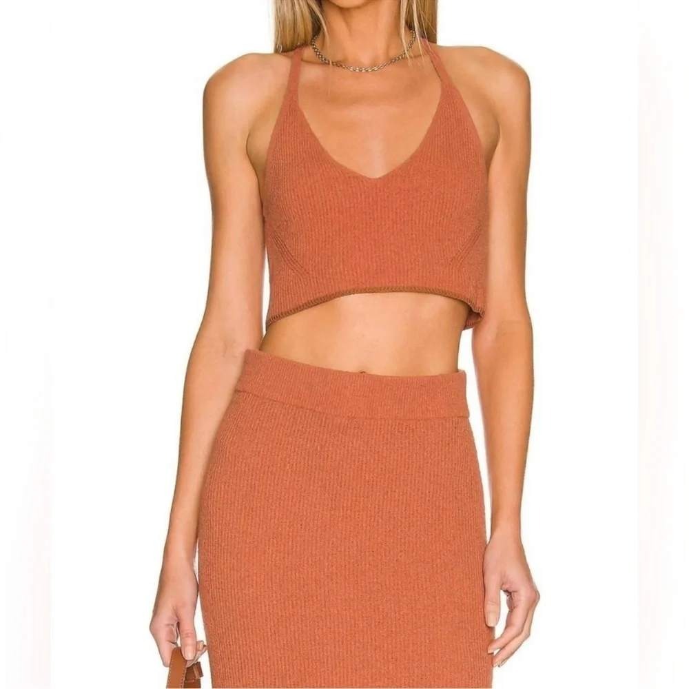 New! Rag & Bone Soleil Rib Top Size L Copper Festival Cowgirl Boho Retail $150